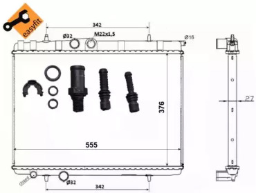 WILMINK GROUP wg1722056 -  Радиатор, охлаждение двигателя